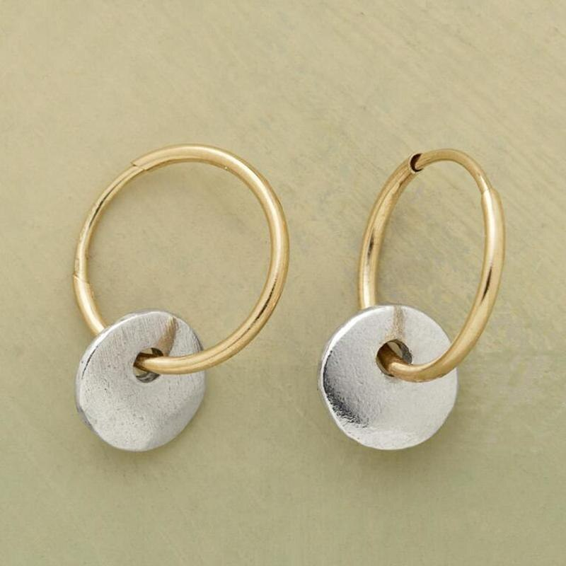 Gold Plated Hoops And Silver Plated Earrings