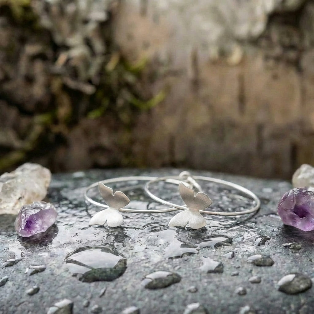 Bohemian Butterfly Hoop Earrings