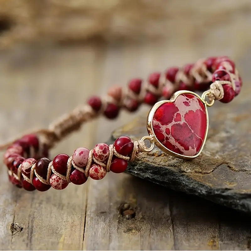 Bohemian Red Agate Bracelet