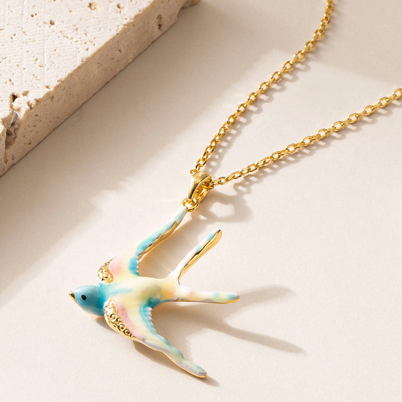 Colorful Bird Necklace