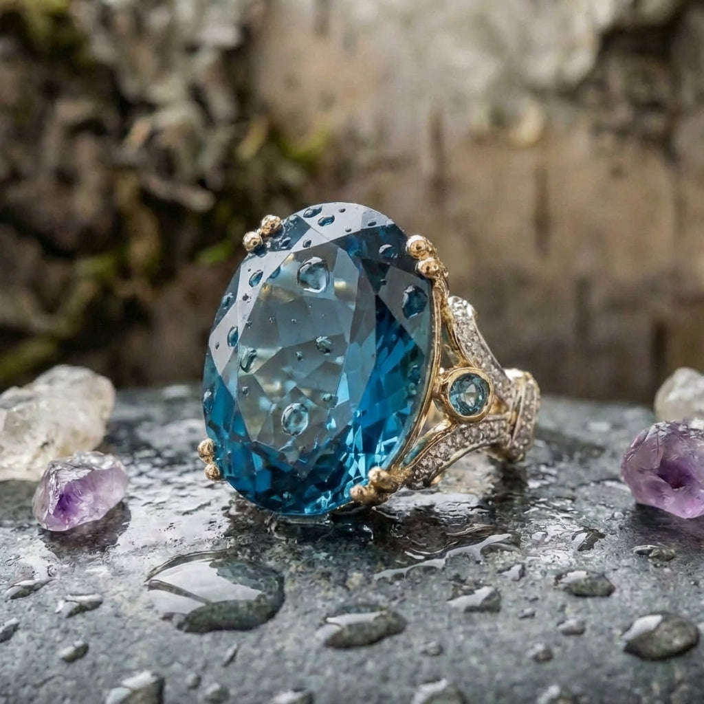 Elegant Blue Topaz Ring