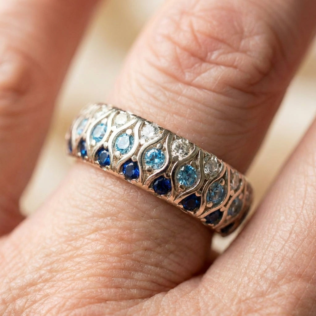 Blue Zirconia Ring