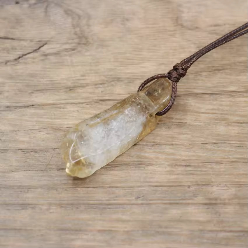 Elegant Citrine Crystal Necklace