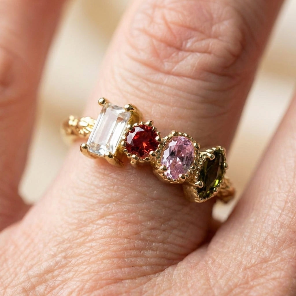 Colorful Zircon Ring