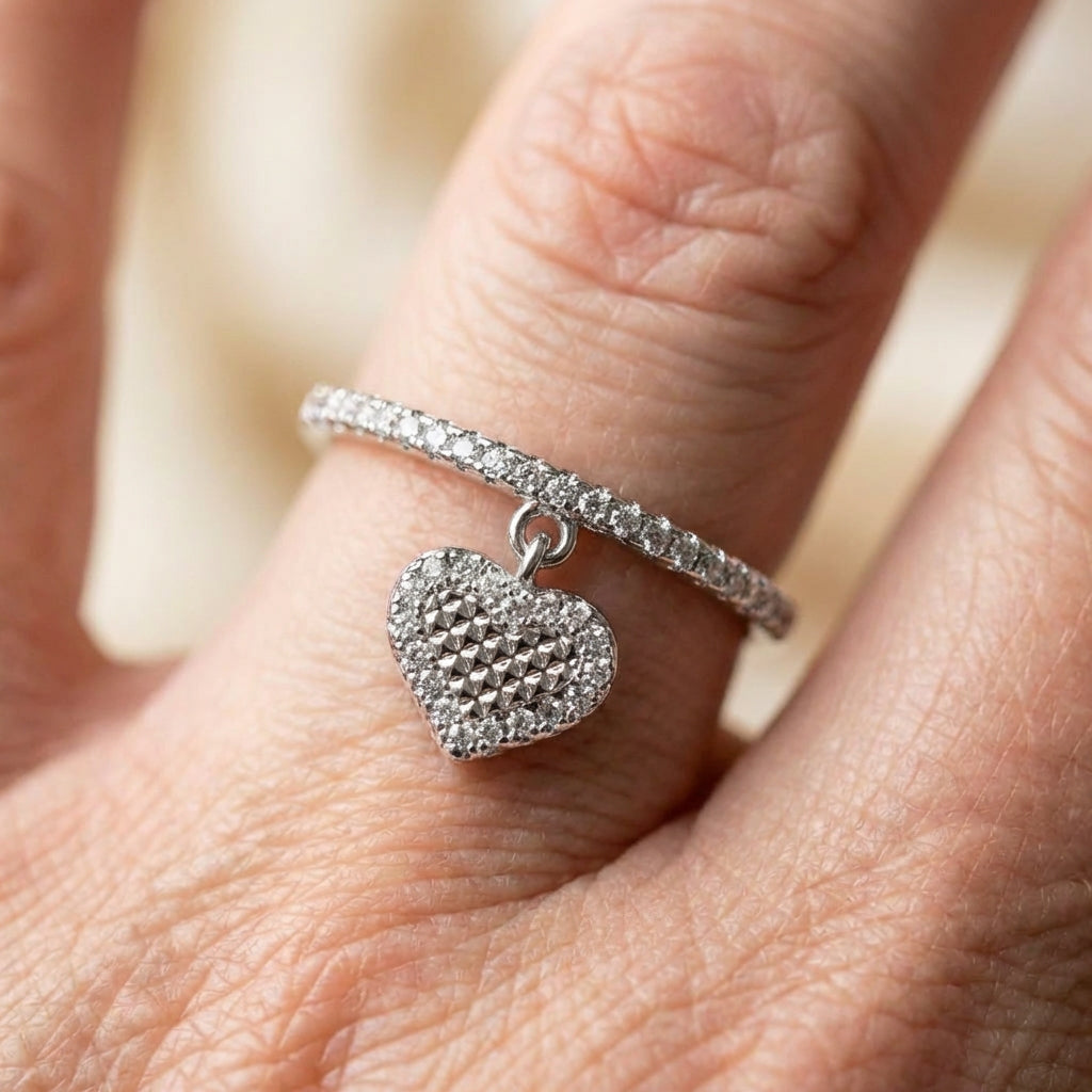 Crystal Heart Ring