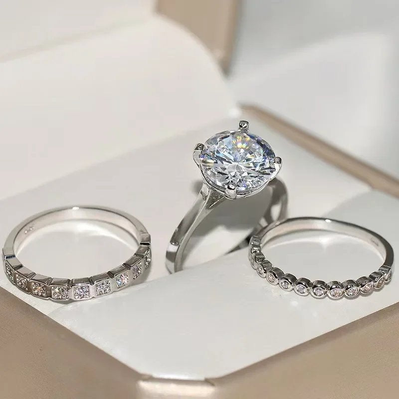Elegant Crystal Ring Set