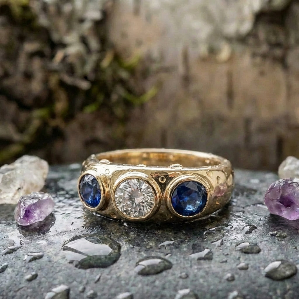 Elegant Gold Sapphire Ring