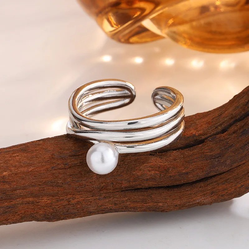 Elegant Pearl Wrap Ring