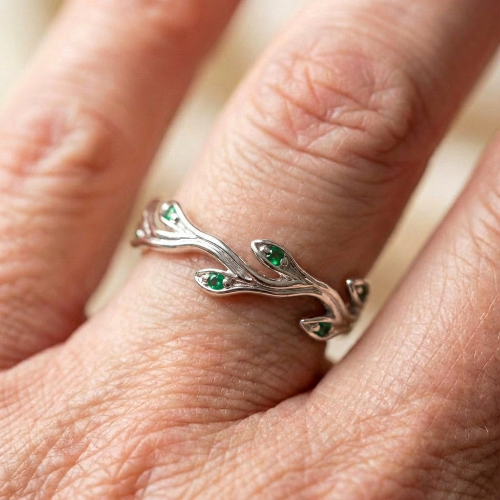Silver Leaf Ring