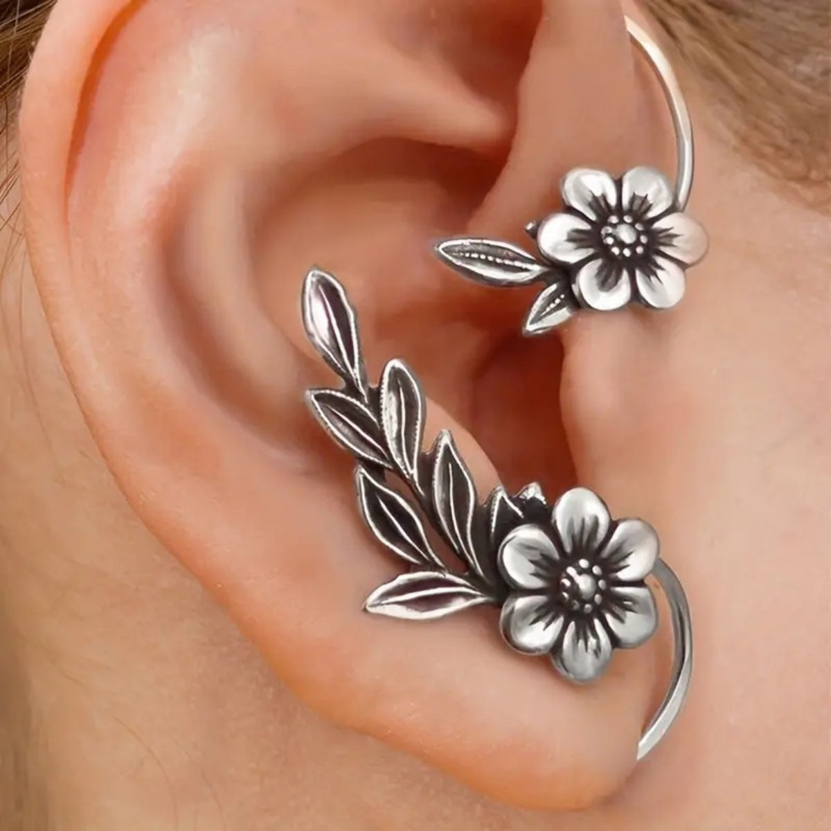 Floral Leaf Earrings