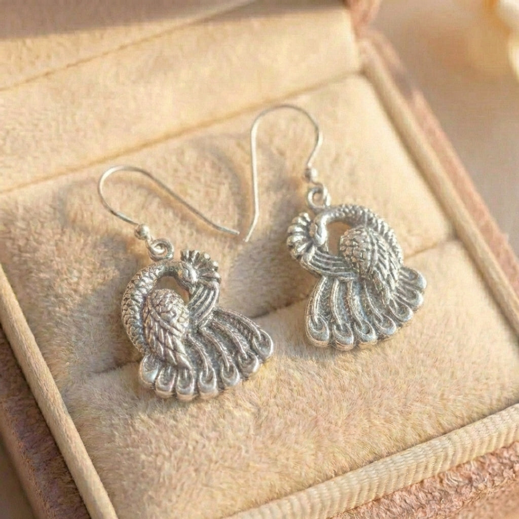 Vintage Peacock Earrings