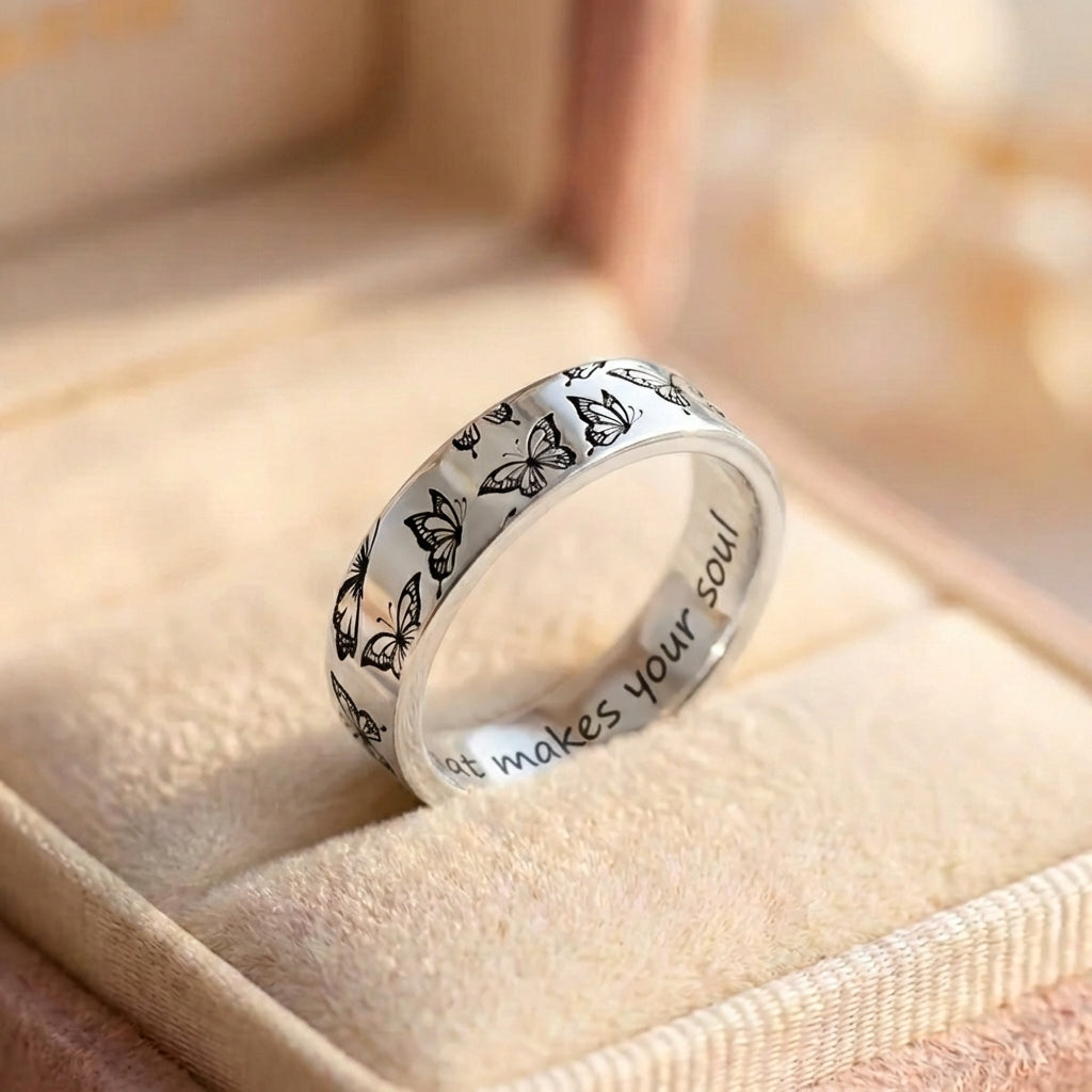 Vintage Butterfly Soul Ring