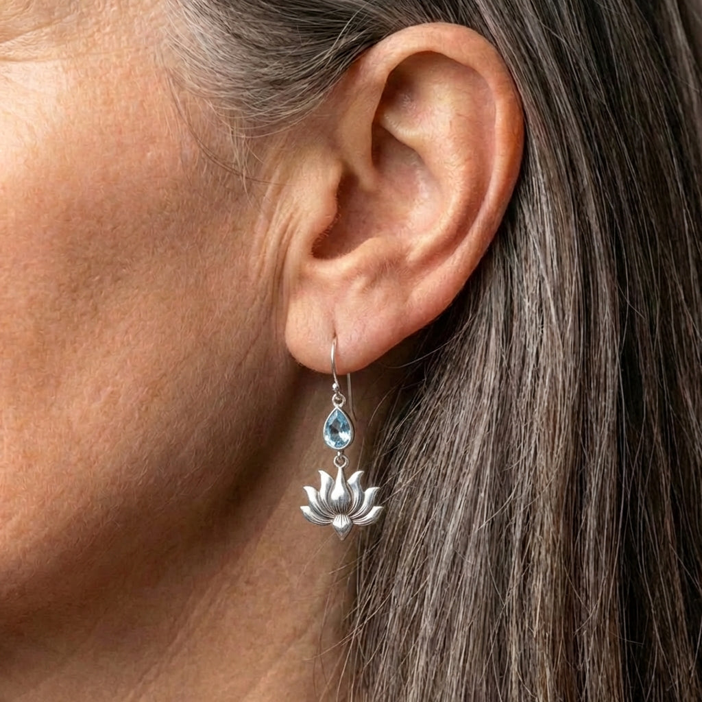 Lotus Dangle Earrings