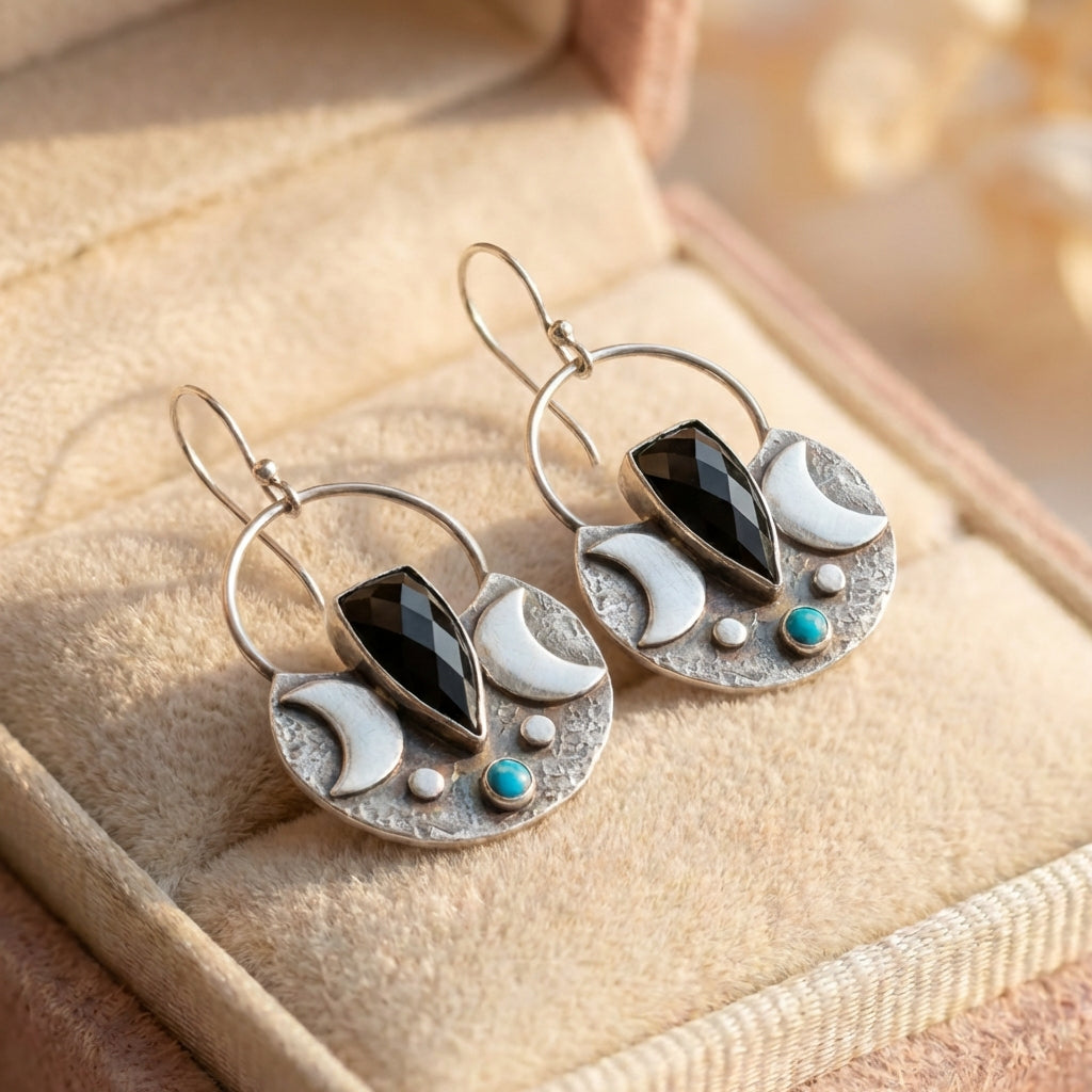 Elegant Moon Phase Earrings