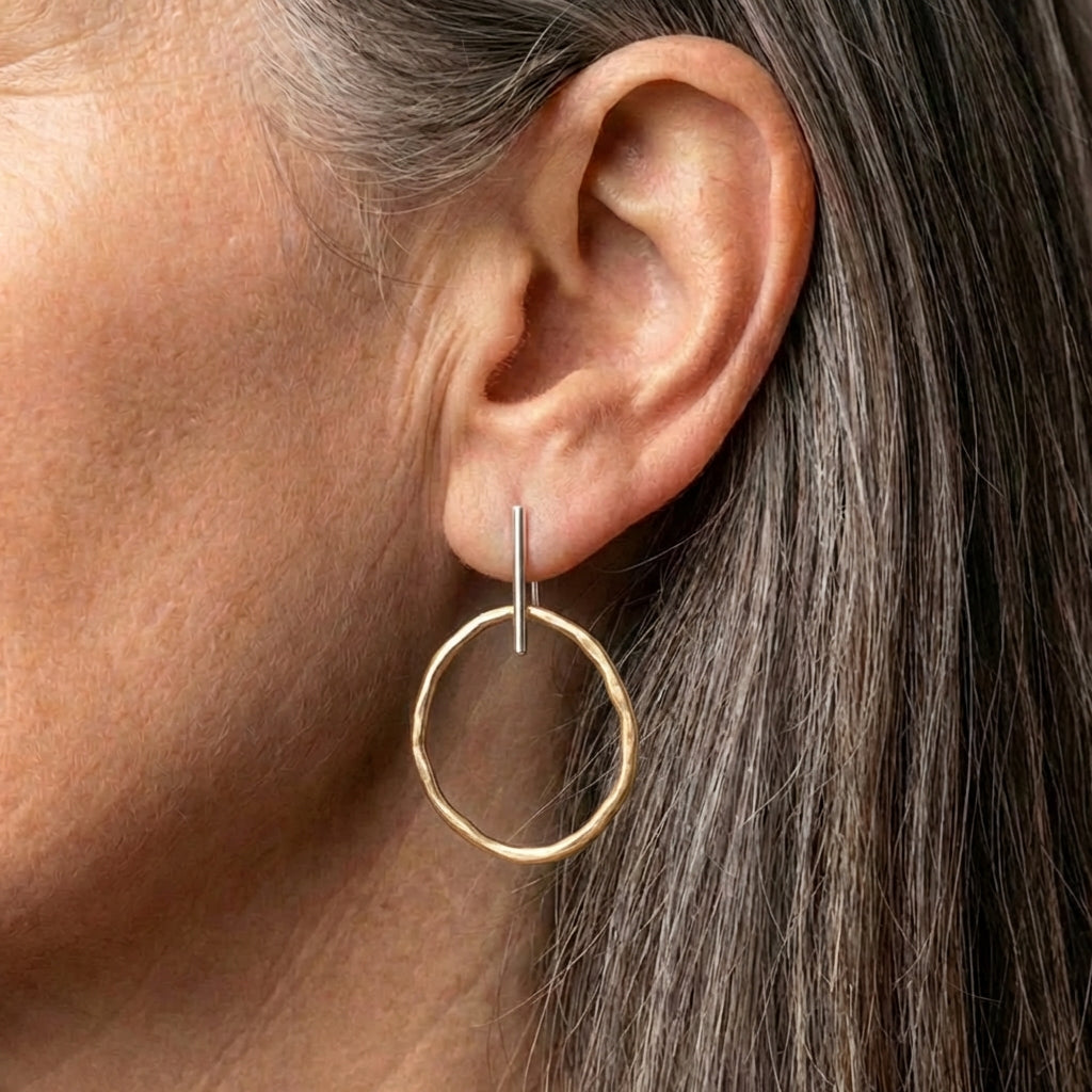 Gold Oval Earrings