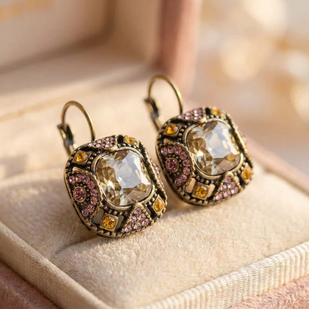 Elegant Crystal Geometric Earrings