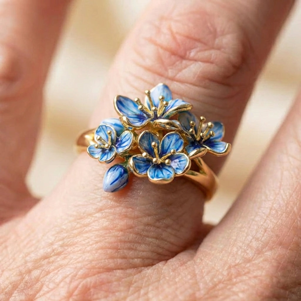 Blue Flower Ring