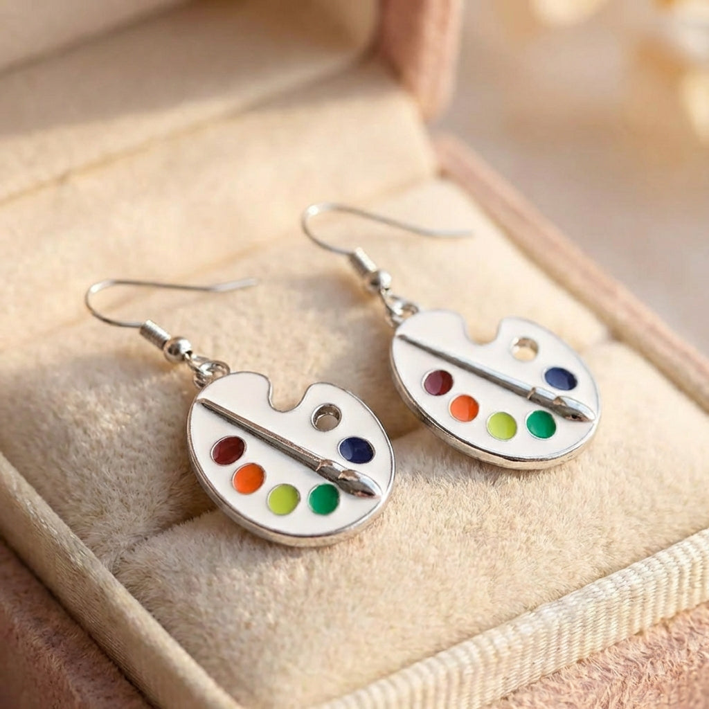 Artist Palette Drop Earrings
