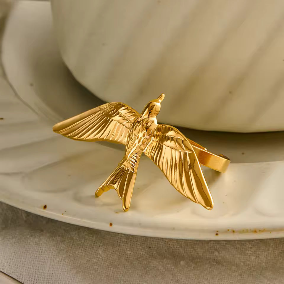 Gold Swallow Ring