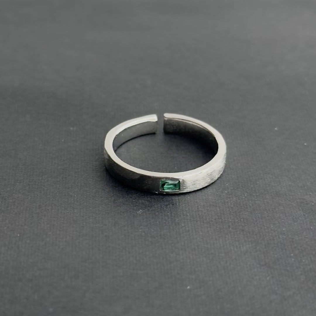 Minimalist Green Stone Ring