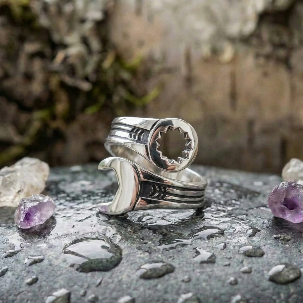 Sterling Silver Wrench Ring