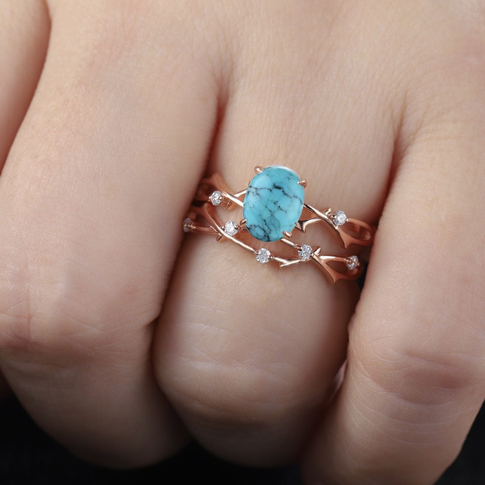 Turquoise Diamond Ring