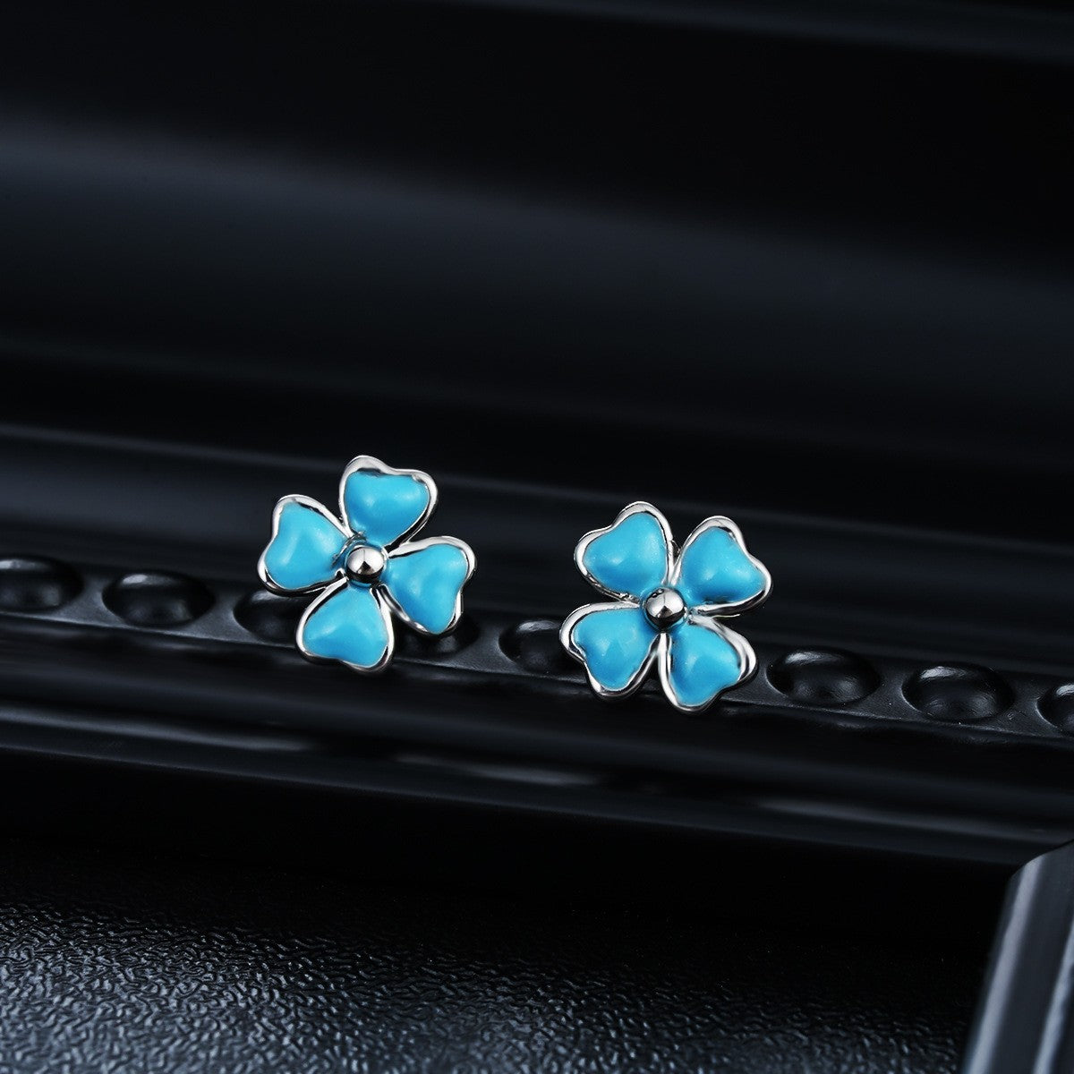 Turquoise Flower Earrings