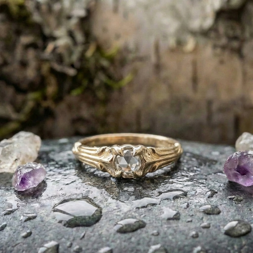 Vintage Gold Zircon Ring
