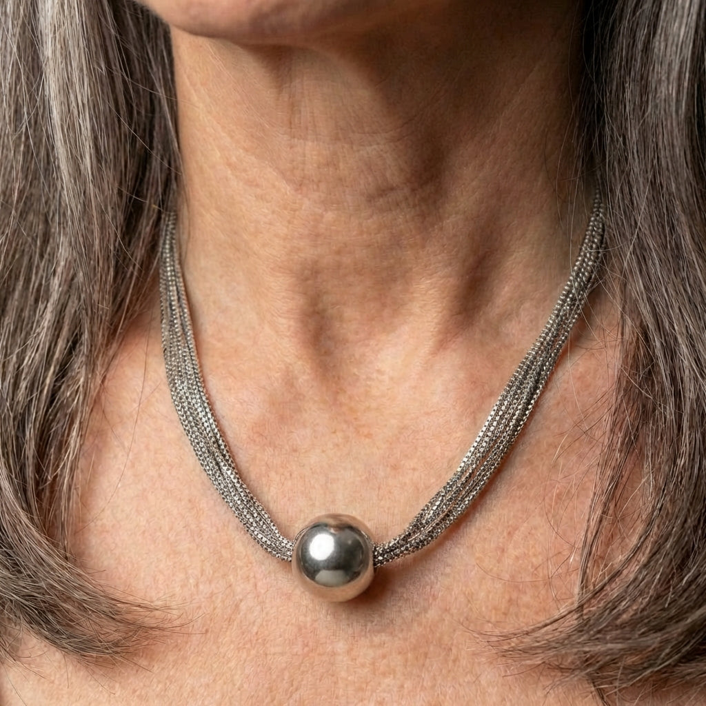 Multilayer Chain Silver Necklace