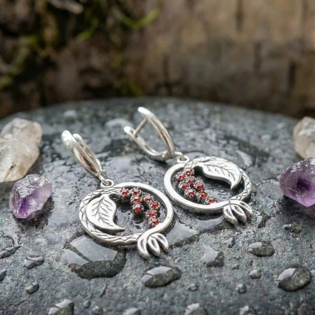 Vintage Pomegranate Earrings