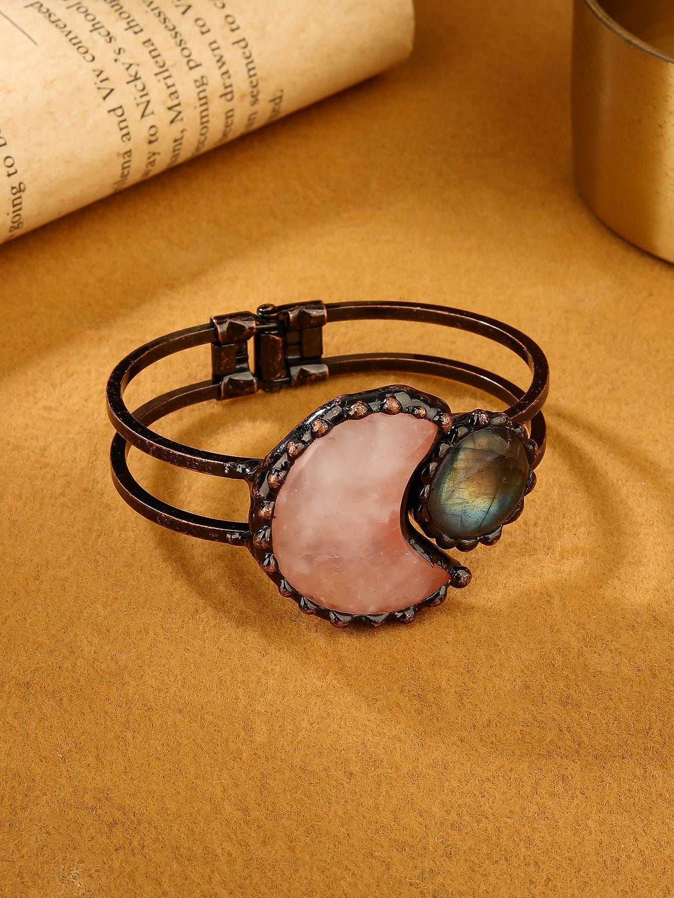 Vintage Stone Cuff Bracelet