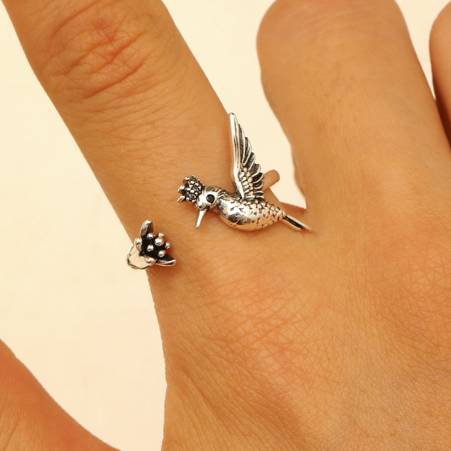 Whimsical Hummingbird Ring