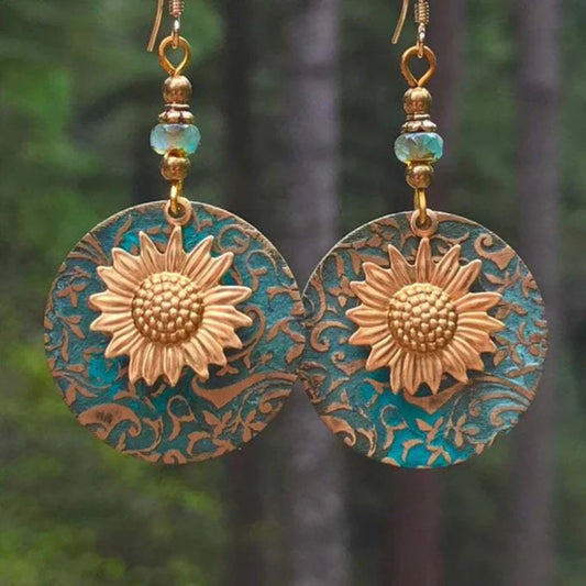 Brown Daisy Earrings