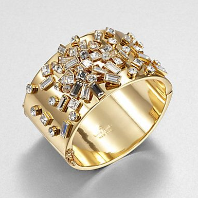 Golden Inlaid Zirconia Ring