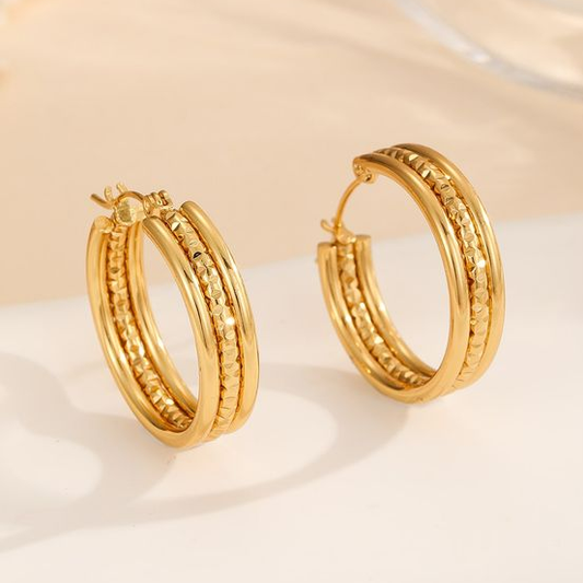 Golden Hoop Earrings
