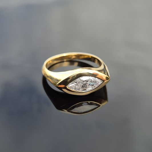 Zirconia Eye Gold Ring