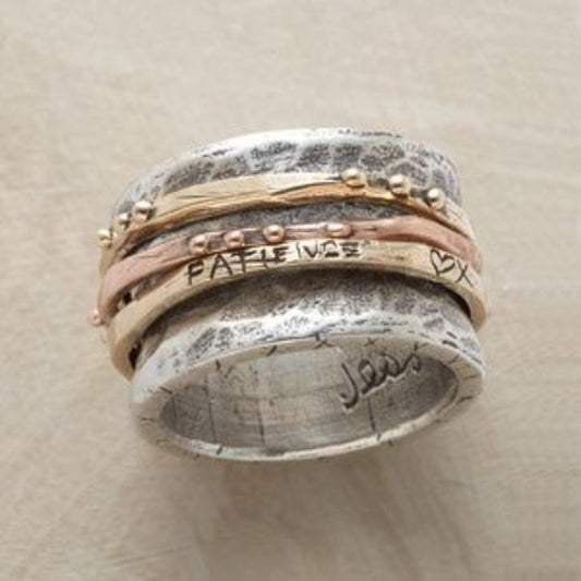 Gold Rose & Silver Ring