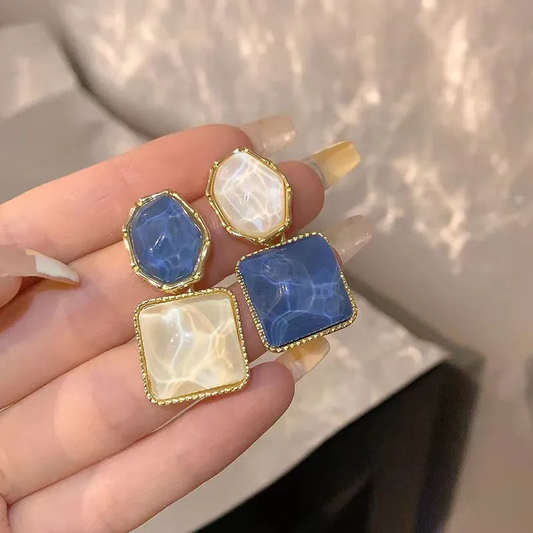 White Ocean Earrings