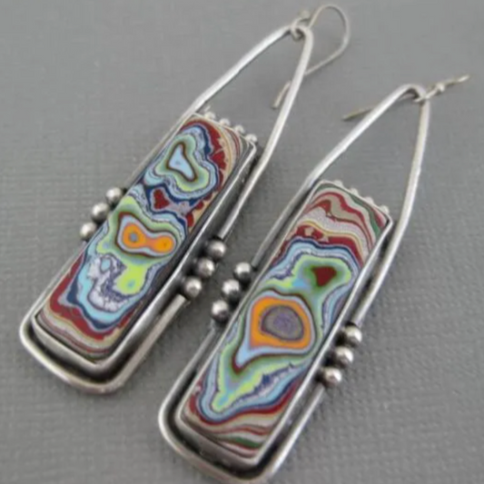 Rectangular Chromatic Earrings