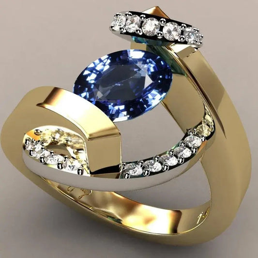 Vintage Ring With Blue Zircon