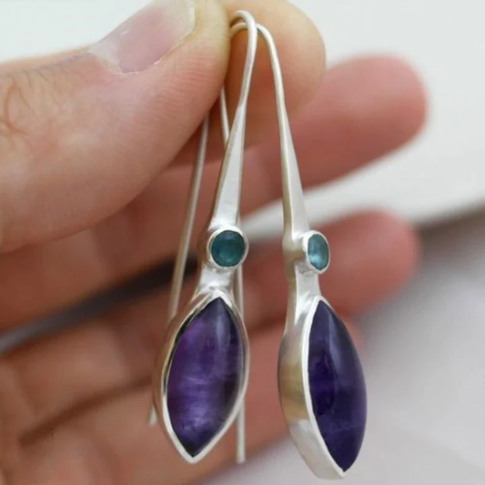Purple Crystal Earrings