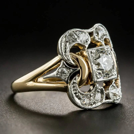 Zirconia Gold Ring (buy 1 Get 1 Free)