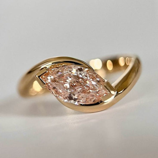 Vintage Zirconia Eye Pink Ring