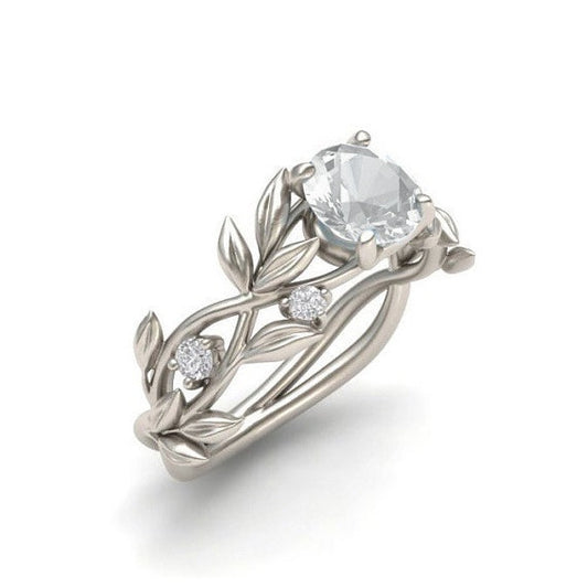 Silver Lily Leaf Ring