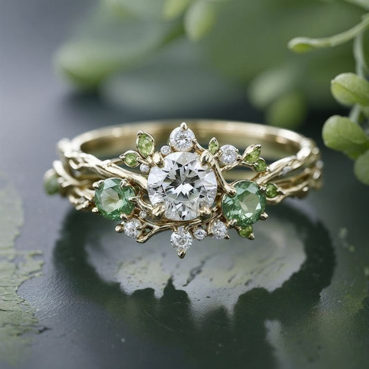 Exotic Cocktail Green Nature Ring