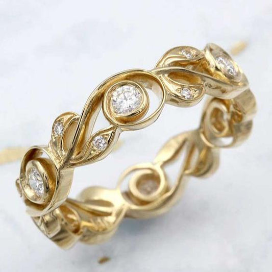 Zirconia Ivy Golden Ring