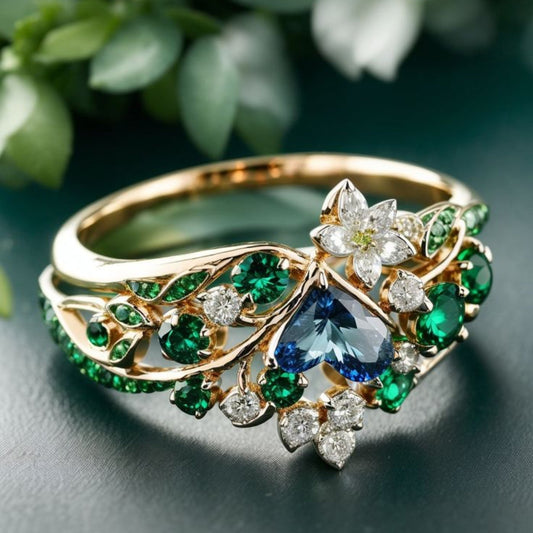 Emerald Garden Bloom Ring