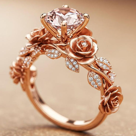 Rose Garden Solitaire Ring