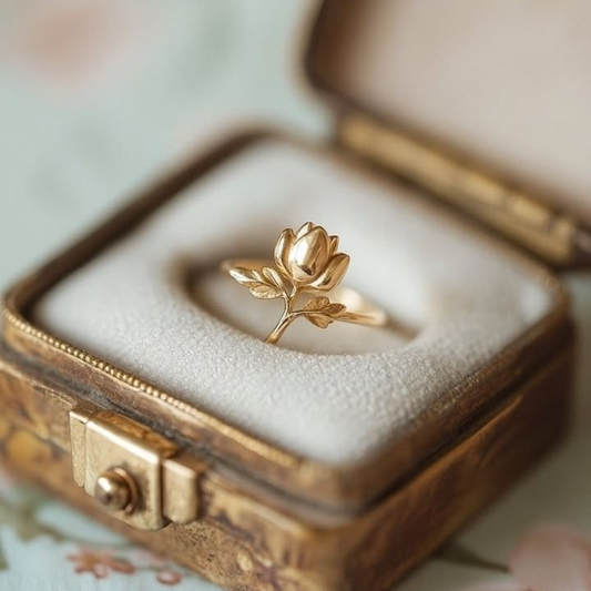Golden Lotus Bloom Ring