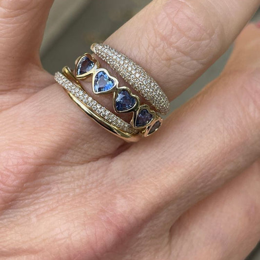 Sapphire Heart Eternity Ring